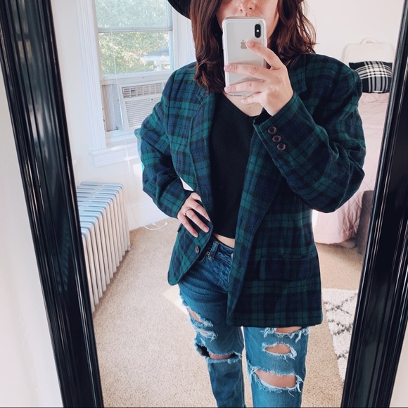 Pendleton Jackets & Blazers - PENDLETON | Vintage Black Watch Tartan Blazer